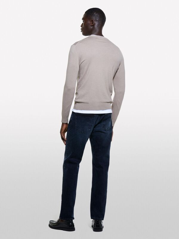 Pamuk Karışımlı Normal Kesim Uzun Kollu Ribanalı Hırka Erkek 18U Hırka - 324A10F2S1C78