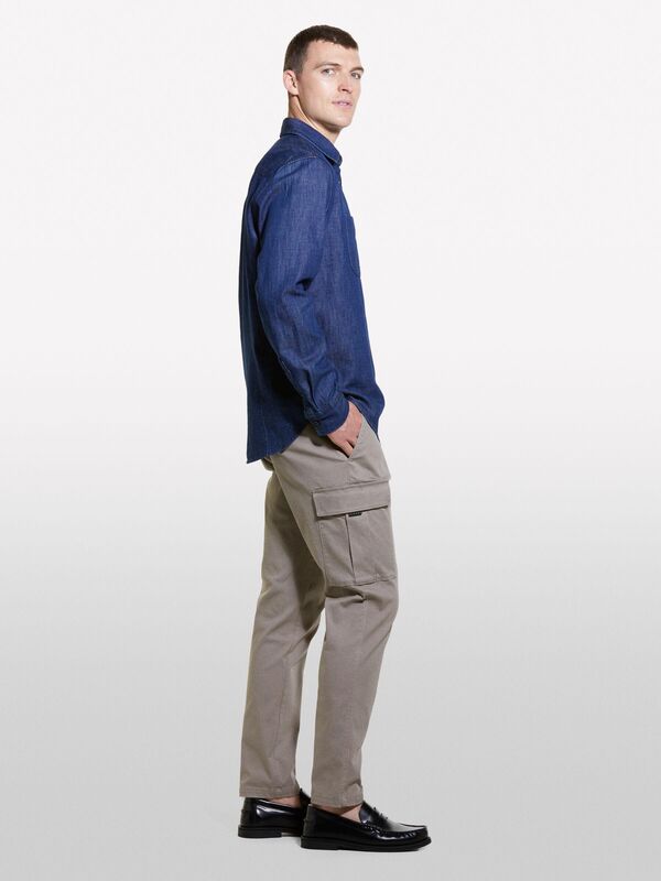 Pamuk Karışımlı Rahat Kesim Ön ve Arka Cepli Pantolon Erkek 18U Pantolon - 324A42A7SF04H