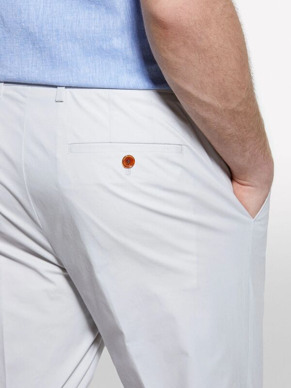 Pamuk Karışımlı Slim Comfort Fit Paraşüt Kanvas Pantolon Erkek Gri Pantolon - 325P4YTWSF05D