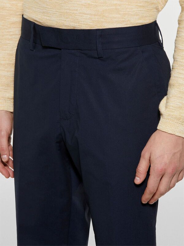 Pamuk Karışımlı Slim Comfort Fit Paraşüt Kanvas Pantolon Erkek Lacivert Pantolon - 325P4YTWSF05D