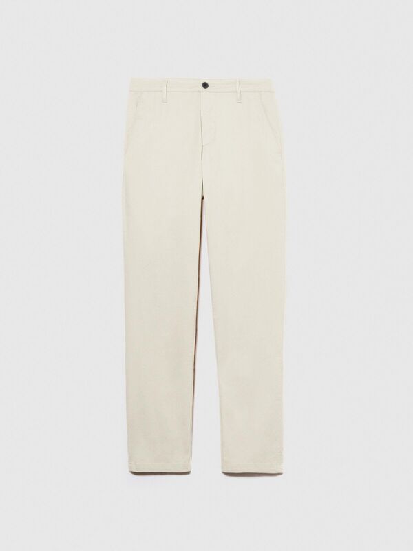 Sisley - Pamuk Karışımlı Slim Fit Chino Pantolon Erkek 0L8 Pantolon - 324P4TEQSF02E