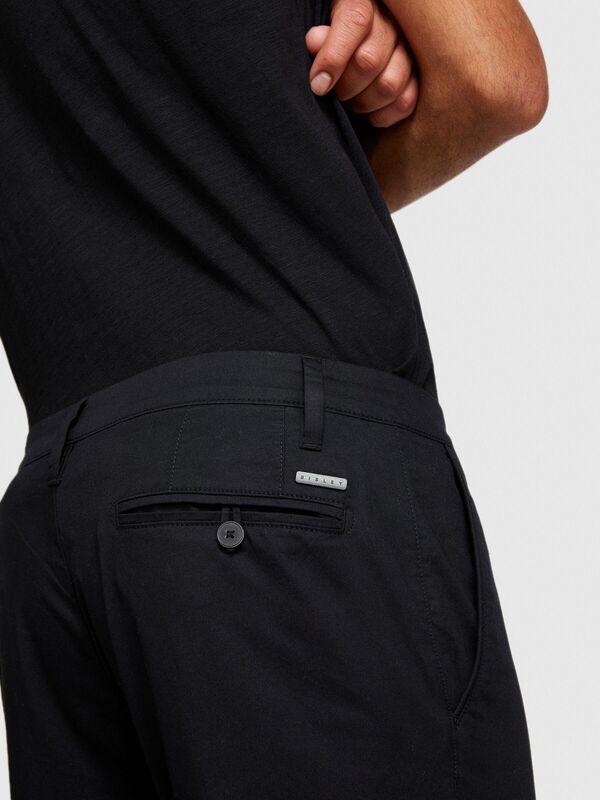 Pamuk Karışımlı Slim Fit Chino Pantolon Erkek Siyah Pantolon - 324P4TEQSF02E