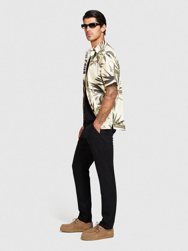 Pamuk Karışımlı Slim Fit Chino Pantolon Erkek Siyah Pantolon - 324P4TEQSF02E