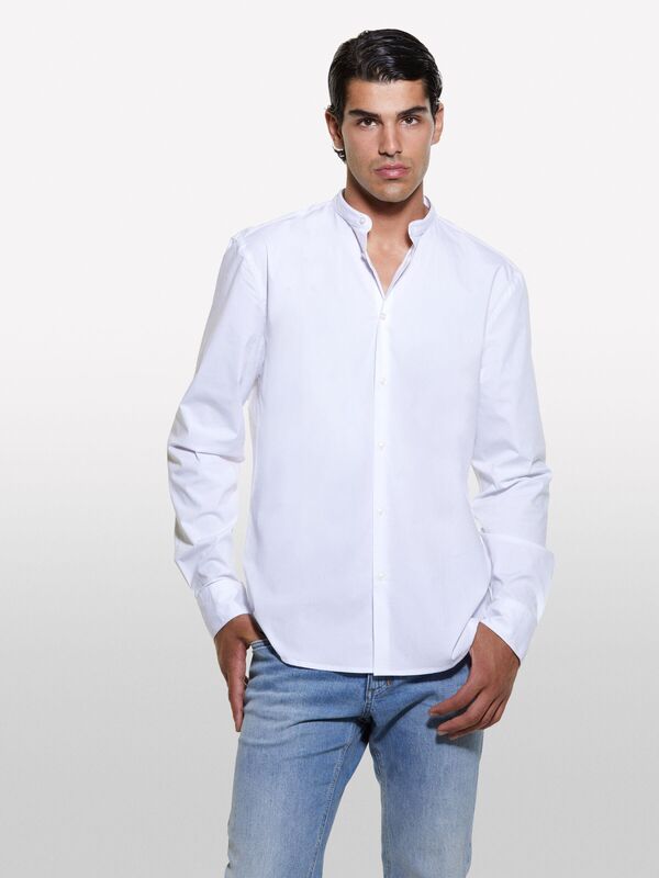 Pamuk Karışımlı Slim Fit Uzun Kollu Gömlek Erkek Beyaz Gömlek - 324A5CNXSQ032 Pamuk Karışımlı Slim Fit Uzun Kollu Gömlek Erkek Beyaz Gömlek - 324A5CNXSQ032