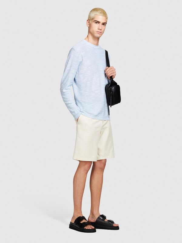 Sisley - Pamuk Karışımlı Uzun Kollu Bisiklet Yaka Kazak Erkek 8R4 Kazak - 324P107CT1B07