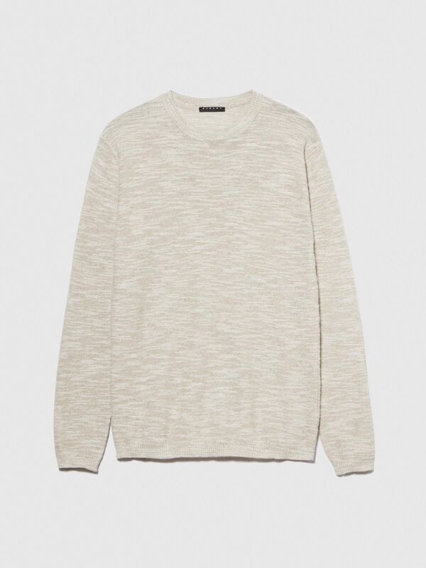 Pamuk Karışımlı Uzun Kollu Bisiklet Yaka Kazak Erkek Siyah Kazak - 324P107CT1B07