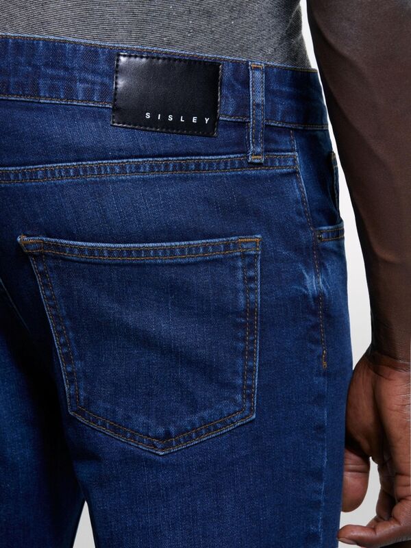 Pamuk Karışımlı Vintage Yıkama Efektli Dar Denim Pantolon Erkek Haki Mix Pantolon - 324A4S1BSE02C