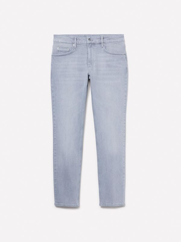 Pamuk Karışımlı Vintage Yıkama Efektli Dar Pantolon Erkek 888 Pantolon - 324A4RG4SE02A