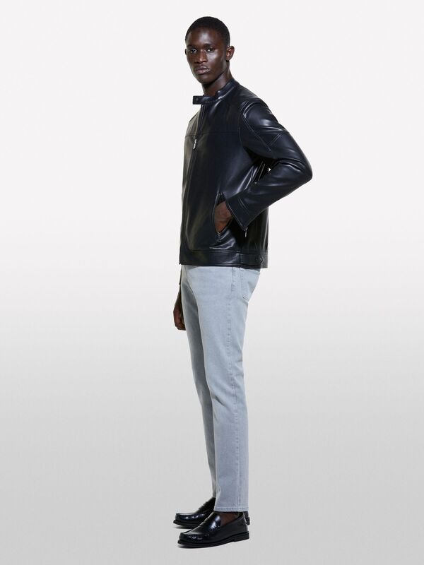 Sisley - Pamuk Karışımlı Vintage Yıkama Efektli Dar Pantolon Erkek 888 Pantolon - 324A4RG4SE02A