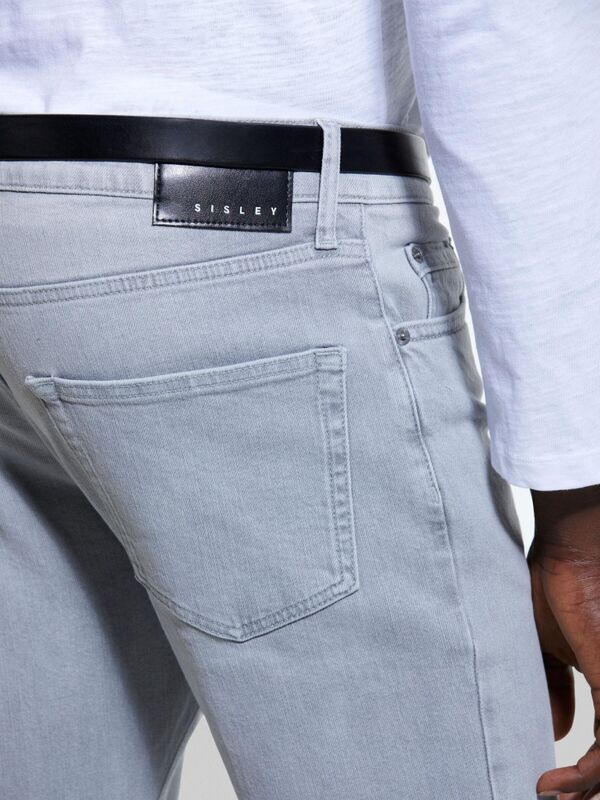 Pamuk Karışımlı Vintage Yıkama Efektli Dar Pantolon Erkek 888 Pantolon - 324A4RG4SE02A