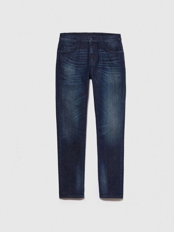 Pamuk Karışımlı Yıkama Efektli Skinny Fit Denim Pantolon Erkek Haki Mix Pantolon - 324P4Y7V576L9