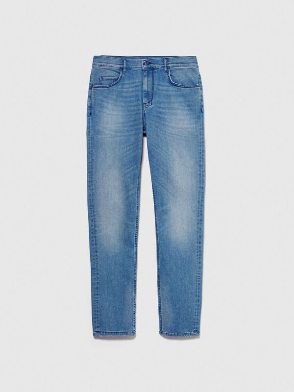 Pamuk Karışımlı Yıkama Efektli Skinny Fit Denim Pantolon Erkek Siyah Mix Pantolon - 324P4Y7V576L9