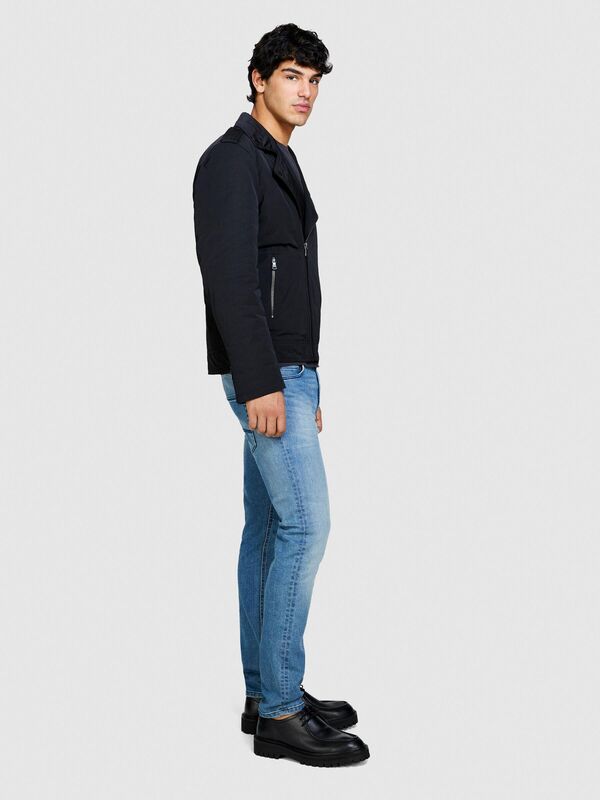 Pamuk Karışımlı Yıkama Efektli Skinny Fit Denim Pantolon Erkek Siyah Mix Pantolon - 324P4Y7V576L9