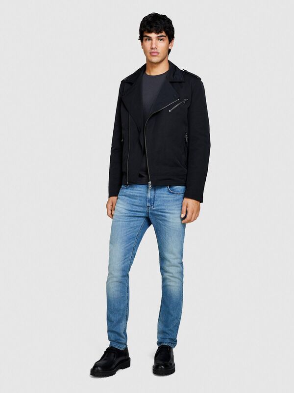 Pamuk Karışımlı Yıkama Efektli Skinny Fit Denim Pantolon Erkek Siyah Mix Pantolon - 324P4Y7V576L9