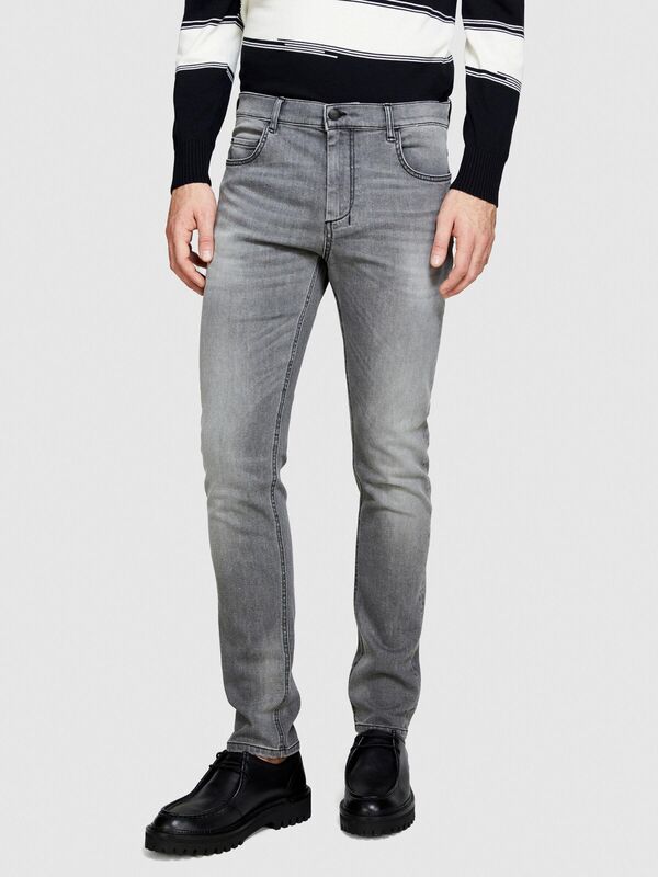 Pamuk Karışımlı Yıkama Efektli Skinny Fit Denim Pantolon Erkek Siyah Pantolon - 324P4Y7V576L9