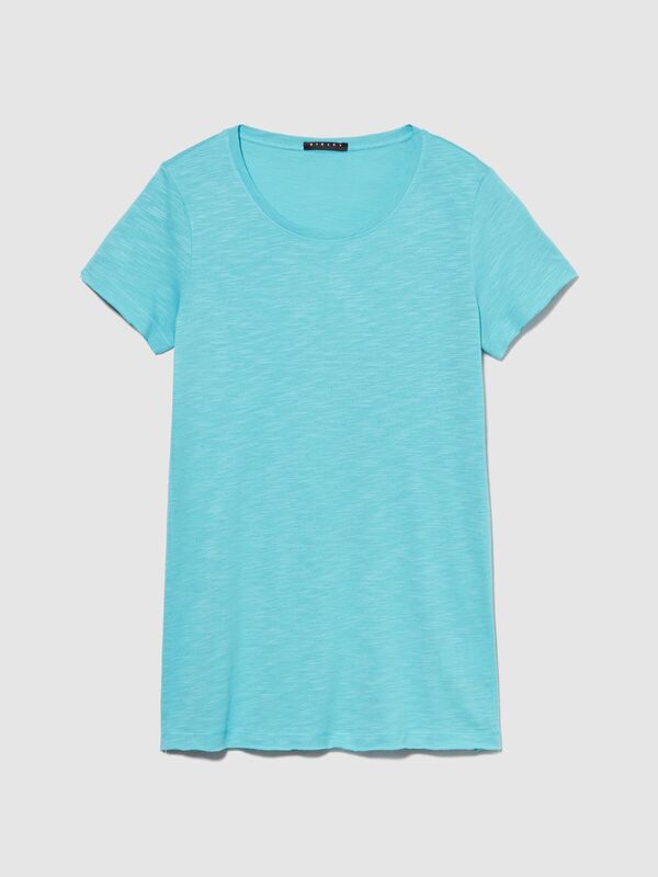 Pamuk Modal Karışımlı Bisiklet Yaka T-Shirt Kadın 2B0 T-Shirt - 324P3TNHL103L