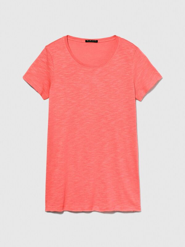 Pamuk Modal Karışımlı Bisiklet Yaka T-Shirt Kadın Düzenlenecek T-Shirt - 324P3TNHL103L