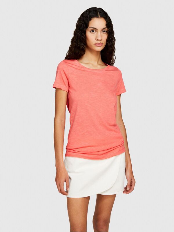 Pamuk Modal Karışımlı Bisiklet Yaka T-Shirt Kadın Düzenlenecek T-Shirt - 324P3TNHL103L