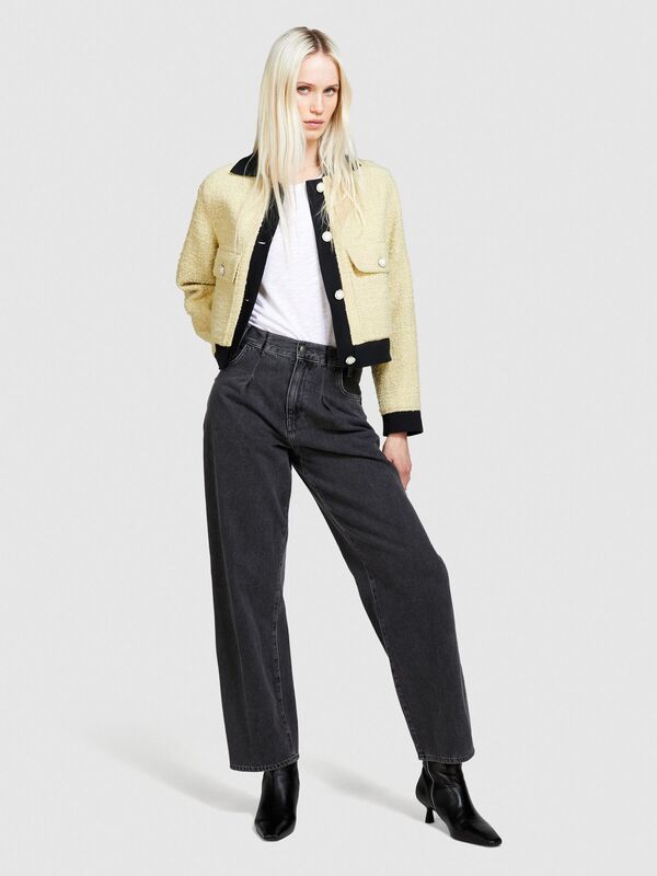 Pamuk Modal Karışımlı Normal Kalıp Bisiklet Yaka T-Shirt Kadın Beyaz T-Shirt - 324P3TNHL11A2