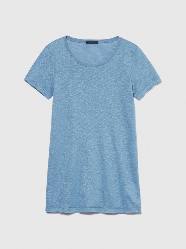 Pamuk Modal Karışımlı Normal Kalıp Bisiklet Yaka T-Shirt Kadın Renkli T-Shirt - 324P3TNHL11A2