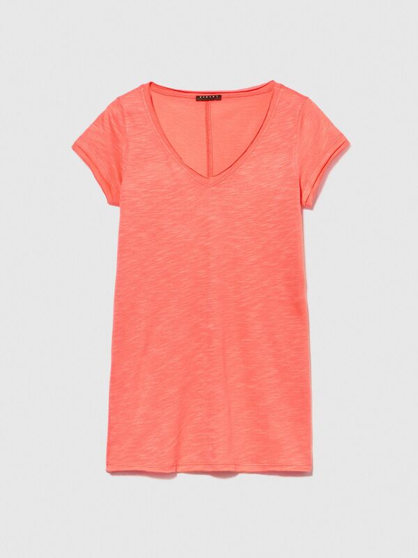 Pamuk Modal Karışımlı V Yaka T-Shirt Kadın Düzenlenecek T-Shirt - 324P3TNHL400E