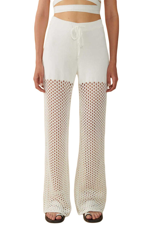 PANTOLON Uniseks Beyaz Pantolon - W22S09D130PN