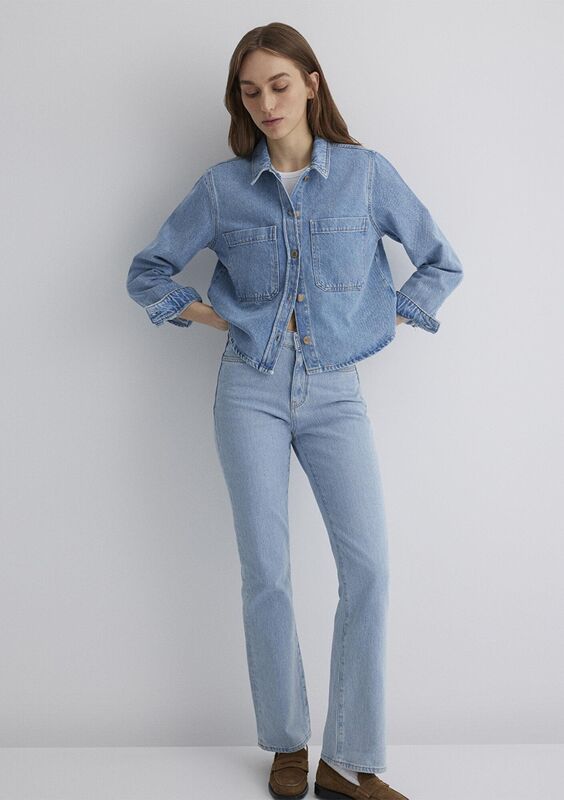 PAOLA Kadın Mavi Denim Gömlek - M1210779