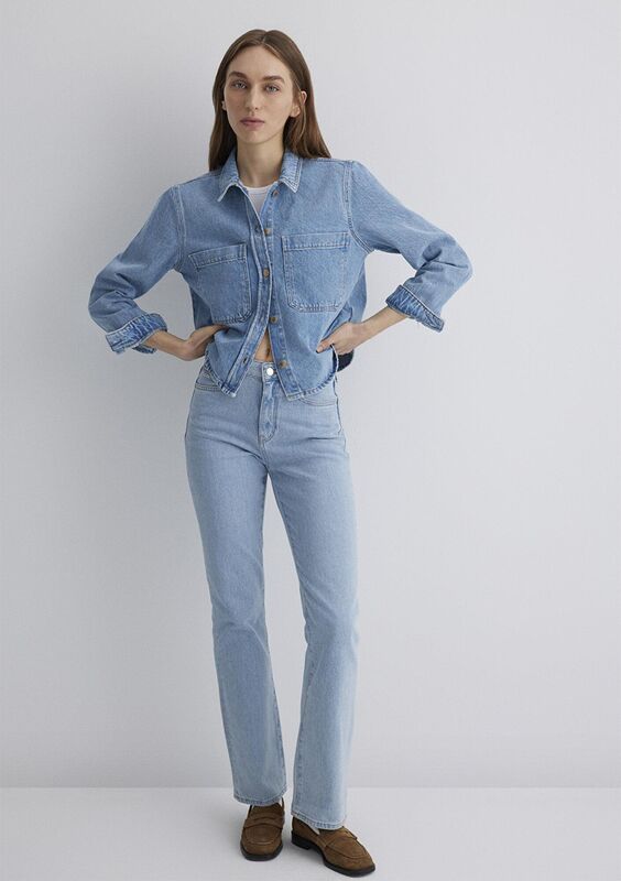 PAOLA Kadın Mavi Denim Gömlek - M1210779