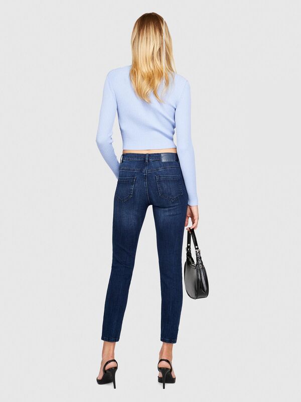 Papeete Skinny Fit Yüksek Bel Denim Pantolon Kadın Haki Mix T-Shirt - 323A44PMLE01K