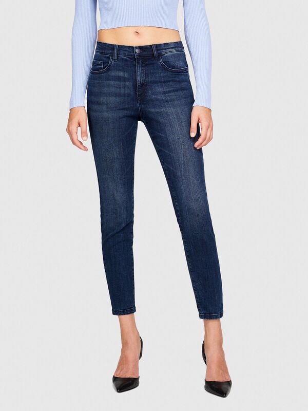 Papeete Skinny Fit Yüksek Bel Denim Pantolon Kadın Haki Mix T-Shirt - 323A44PMLE01K