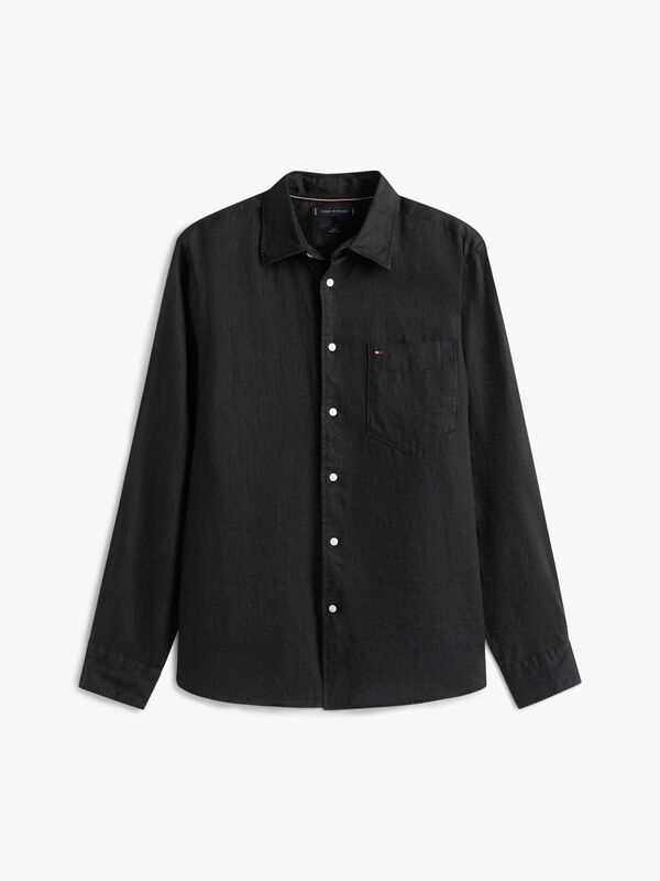 PIECE DYE LINEN RF SHIRT Erkek Siyah Gömlek - MW0MW39425