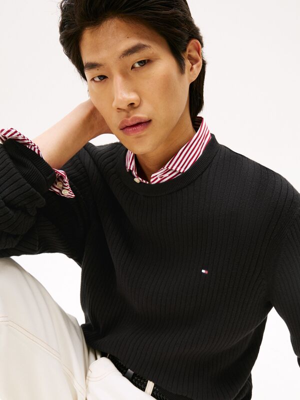 PIMA CTN CASH STRUCTURE CREW Erkek Siyah Kazak - MW0MW40449