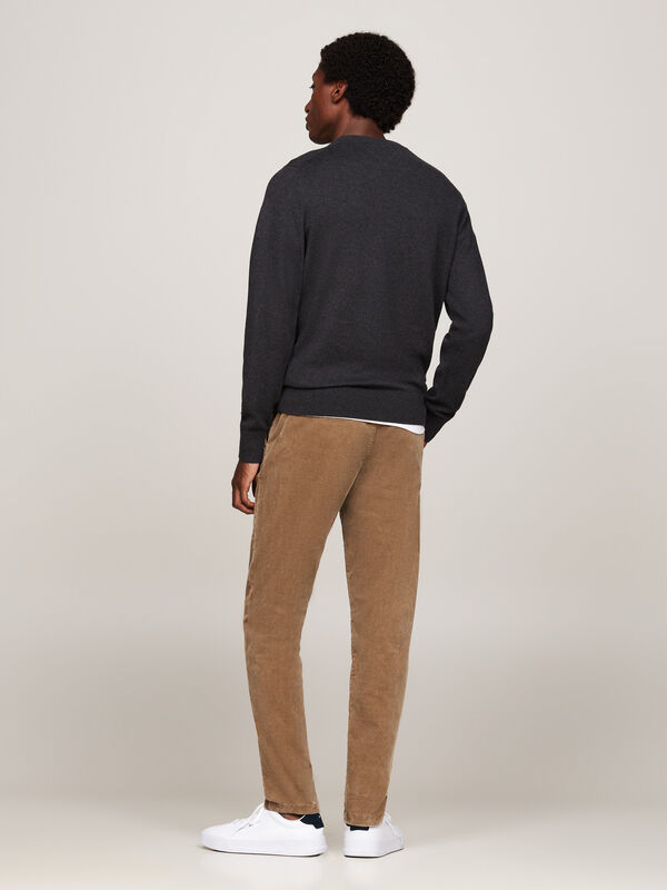 PIMA ORG CTN CASHMERE CREW NECK Erkek Gri Kazak - MW0MW28046