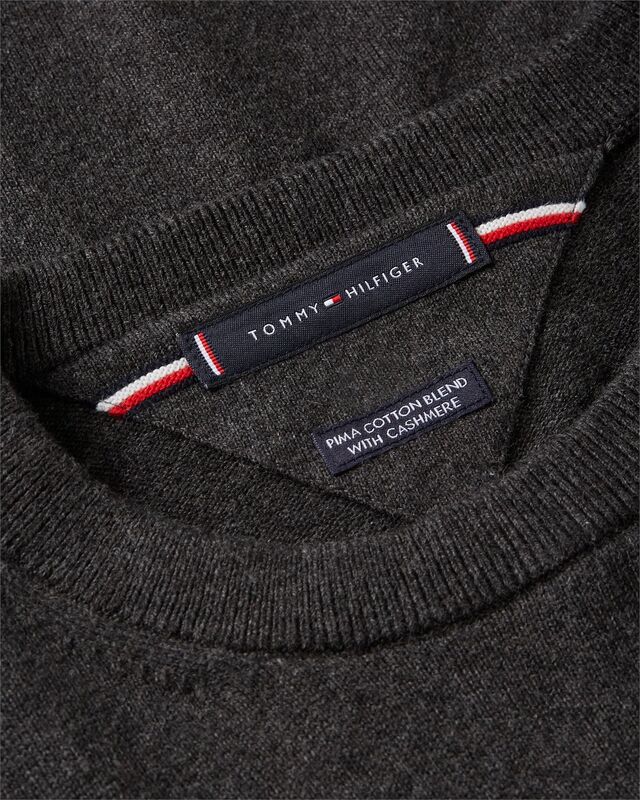 PIMA ORG CTN CASHMERE CREW NECK Erkek Gri Kazak - MW0MW28046
