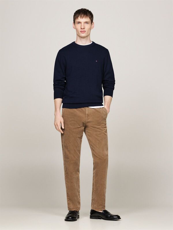 PIMA ORG CTN CASHMERE CREW NECK Erkek Mavi Kazak - MW0MW28046