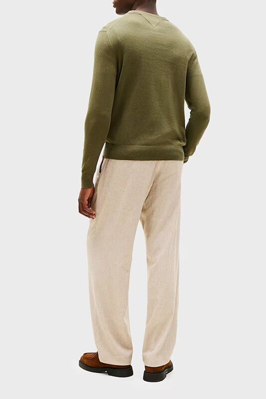 PIMA ORG CTN CASHMERE CREW NECK Erkek Yeşil Kazak - MW0MW28046