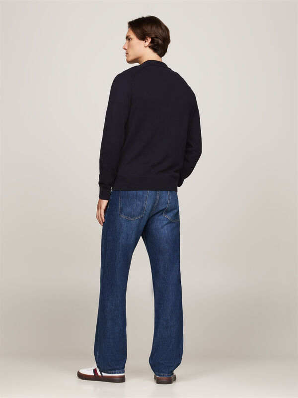 PIMA ORG CTN CASHMERE LS POLO Erkek Mavi Kazak - MW0MW36519