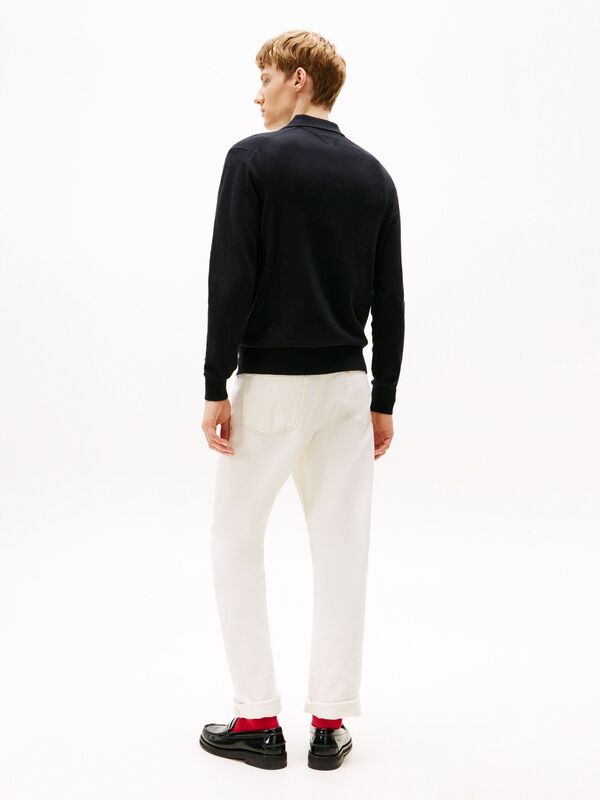 PIMA ORG CTN CASHMERE LS POLO Erkek Siyah Kazak - MW0MW36519 PIMA ORG CTN CASHMERE LS POLO Erkek Siyah Kazak - MW0MW36519