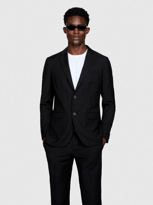 Poliviskoz Slim Fit Ceket Erkek Siyah Ceket - 323A2KI352Y89