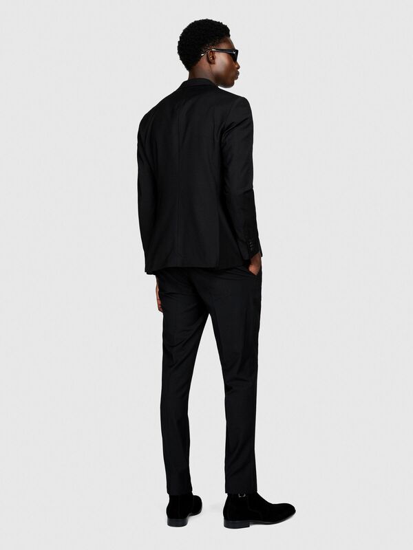 Poliviskoz Slim Fit Ceket Erkek Siyah Ceket - 323A2KI352Y89