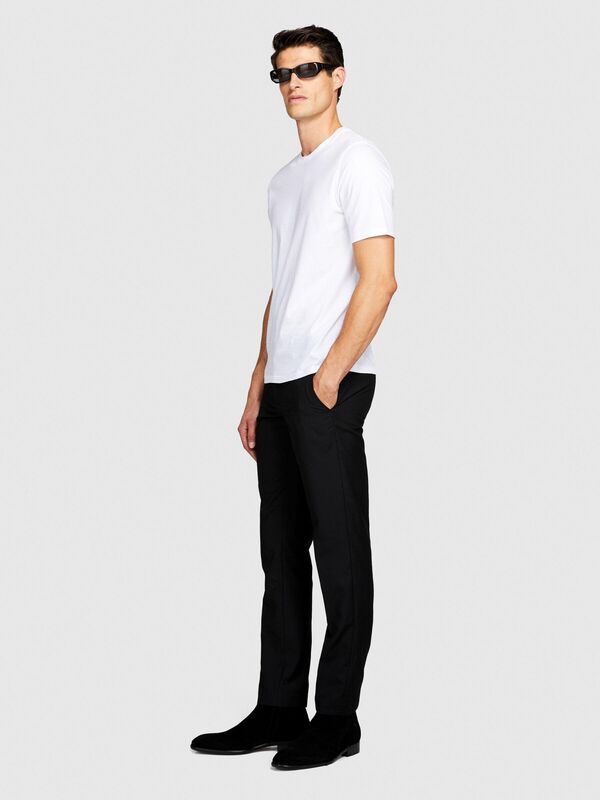 Poliviskoz Slim Fit Formal Pantolon Erkek Siyah Pantolon - 323A4KI356Y89