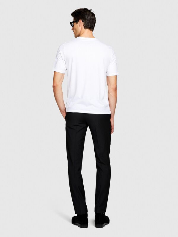 Poliviskoz Slim Fit Formal Pantolon Erkek Siyah Pantolon - 323A4KI356Y89