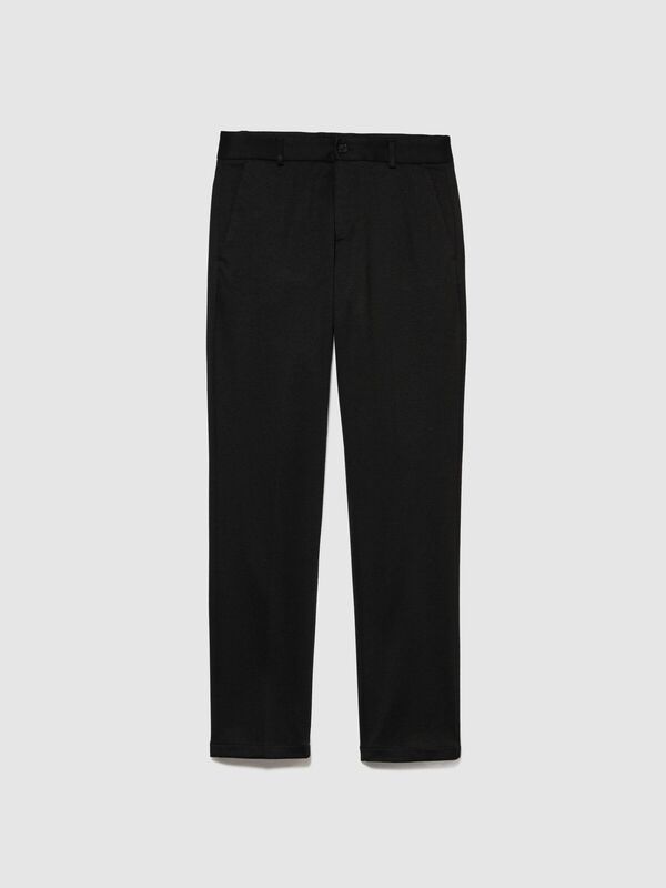 Poliviskoz Slim Fit Pantolon Erkek Renkli T-Shirt - 323A4W6ASF03G