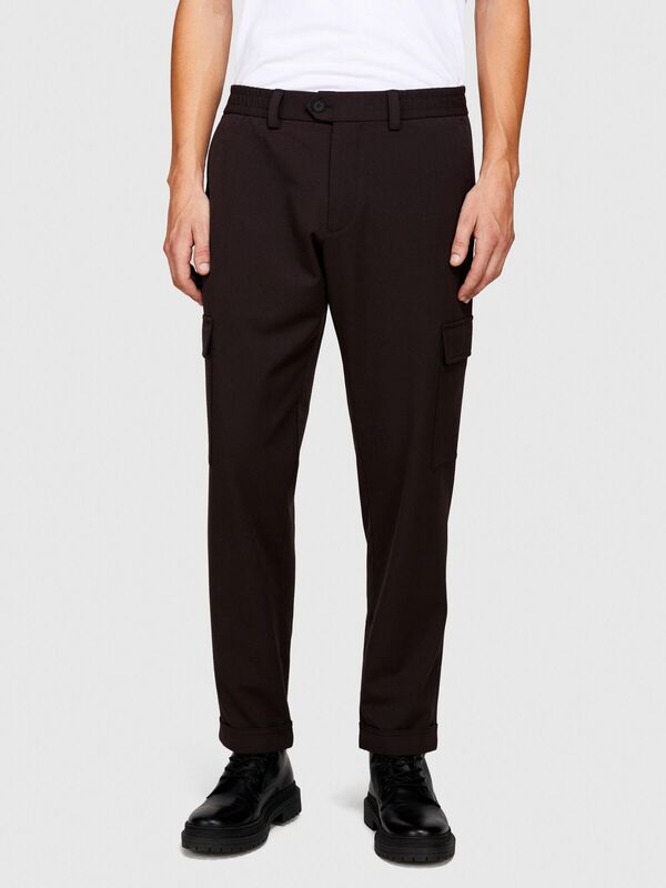 Poliviskoz Tapered Fit Kargo Pantolon Erkek Kahverengi Pantolon - 323A46R8SF03L