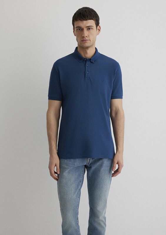 POLO TİŞÖRT Erkek Polo T-Shirt - M063247 Okyanus Mavi
