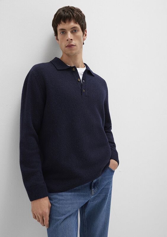 POLO YAKA KAZAK Erkek Koyu Mavi Kazak - M0710255