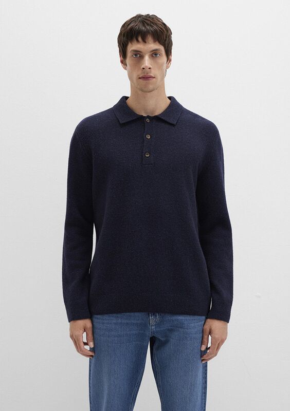 POLO YAKA KAZAK Erkek Koyu Mavi Kazak - M0710255