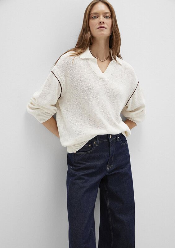 Mavi - POLO YAKA KAZAK Kadın Kahverengi Kazak - M1710834