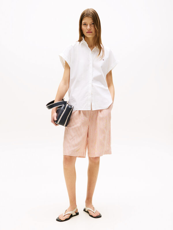 POPLIN SLEEVELESS RELAXED SHIRT Kadın Beyaz Gömlek - WW0WW45897