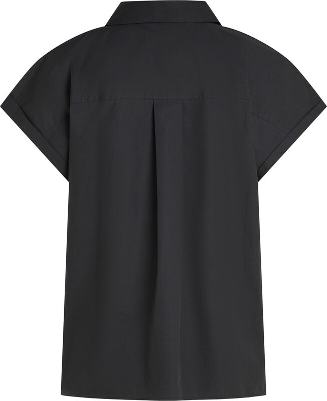 POPLIN SLEEVELESS RELAXED SHIRT Kadın Siyah Gömlek - WW0WW45897